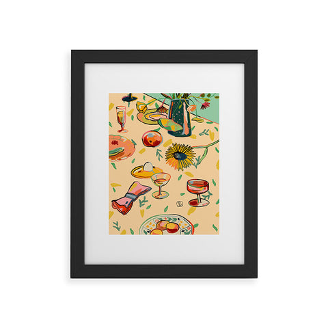 sandrapoliakov COCKTAILS IN THE GARDEN Framed Art Print