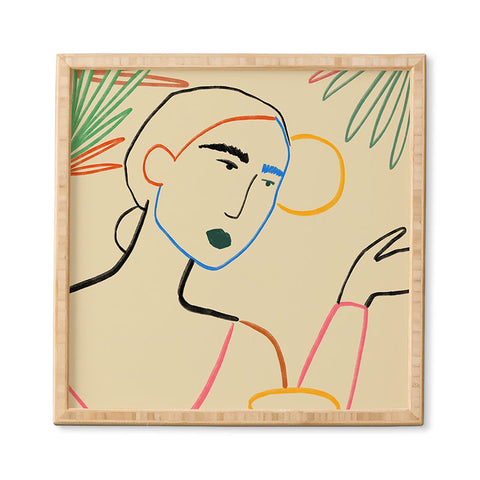 sandrapoliakov COFFEE IN THE GARDEN Framed Wall Art