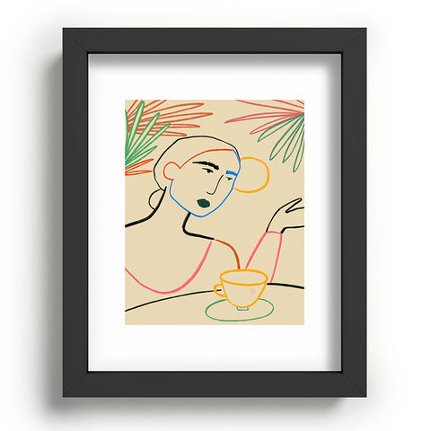 sandrapoliakov COFFEE IN THE GARDEN Recessed Framing Rectangle