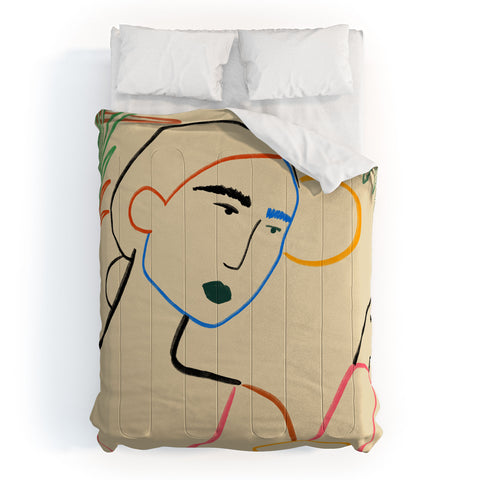 sandrapoliakov COFFEE IN THE GARDEN Comforter