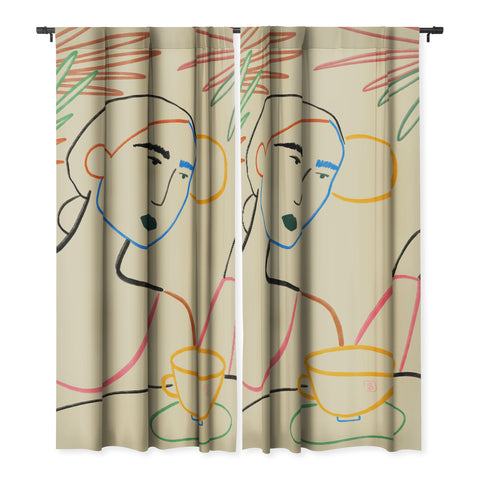 sandrapoliakov COFFEE IN THE GARDEN Blackout Non Repeat