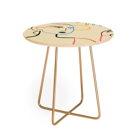 sandrapoliakov COFFEE IN THE GARDEN Round Side Table