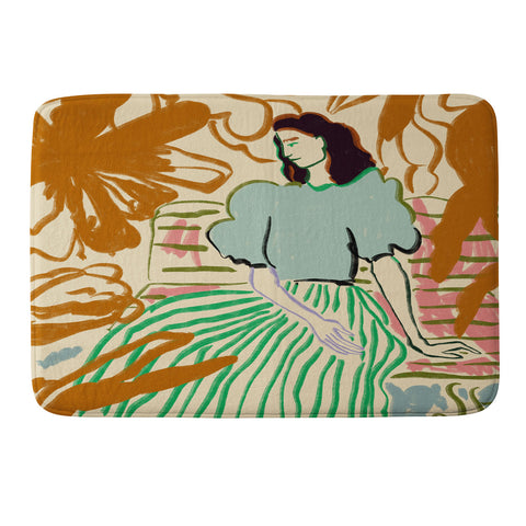 sandrapoliakov FIRST WARM DAY AFTER WINTER Memory Foam Bath Mat