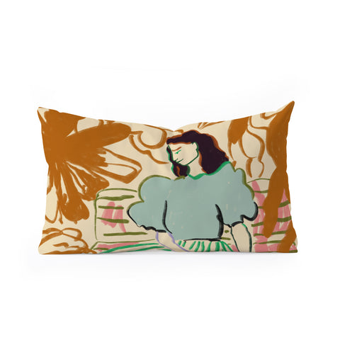 sandrapoliakov FIRST WARM DAY AFTER WINTER Oblong Throw Pillow