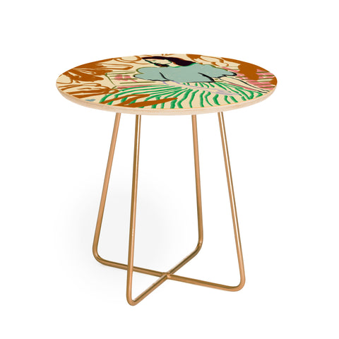 sandrapoliakov FIRST WARM DAY AFTER WINTER Round Side Table