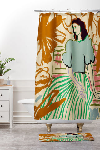 sandrapoliakov FIRST WARM DAY AFTER WINTER Shower Curtain And Mat