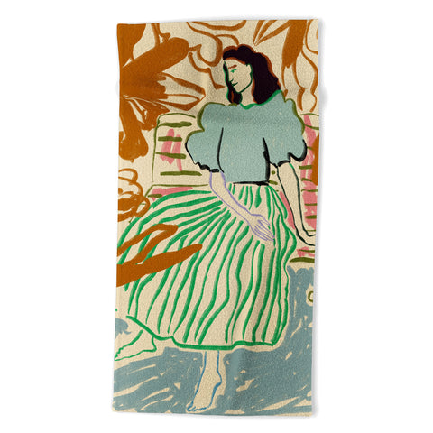 sandrapoliakov FIRST WARM DAY AFTER WINTER Beach Towel