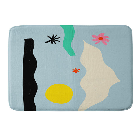 sandrapoliakov FLOWER EYES Memory Foam Bath Mat