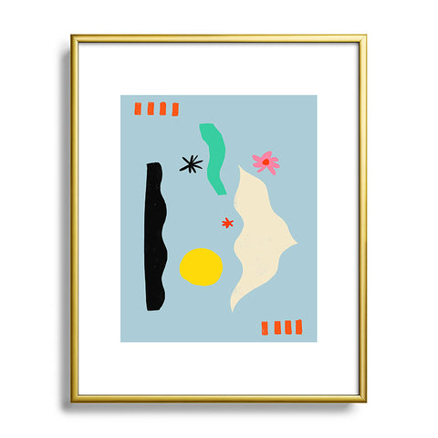 sandrapoliakov FLOWER EYES Metal Framed Art Print