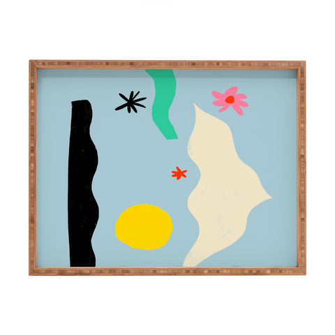 sandrapoliakov FLOWER EYES Rectangular Tray