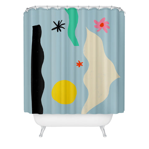sandrapoliakov FLOWER EYES Shower Curtain