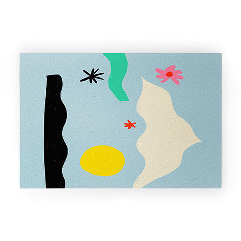 sandrapoliakov FLOWER EYES Welcome Mat