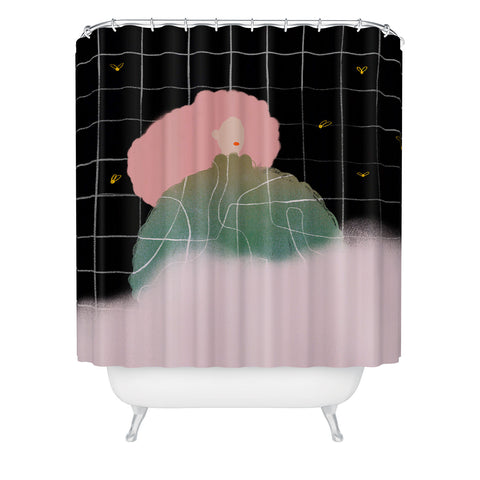 sandrapoliakov FOG Shower Curtain