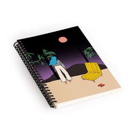 sandrapoliakov FULL MOON MOUNTAIN Spiral Notebook