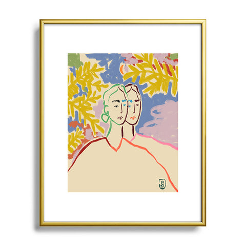 sandrapoliakov GEMENI I Metal Framed Art Print