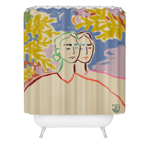 sandrapoliakov GEMENI I Shower Curtain