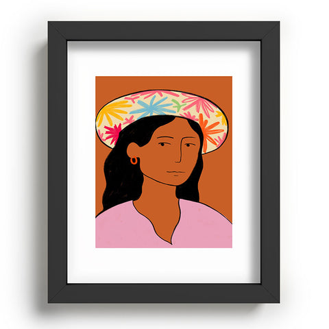 sandrapoliakov GIRL IN A HAT Recessed Framing Rectangle