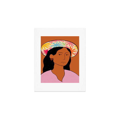 sandrapoliakov GIRL IN A HAT Art Print