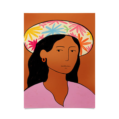 sandrapoliakov GIRL IN A HAT Poster