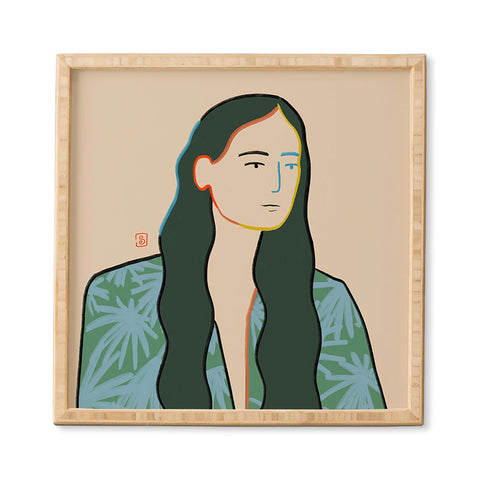 sandrapoliakov GIRL IN LOVE Framed Wall Art