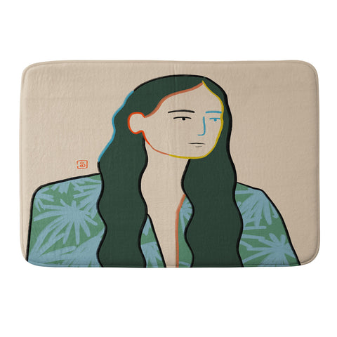 sandrapoliakov GIRL IN LOVE Memory Foam Bath Mat
