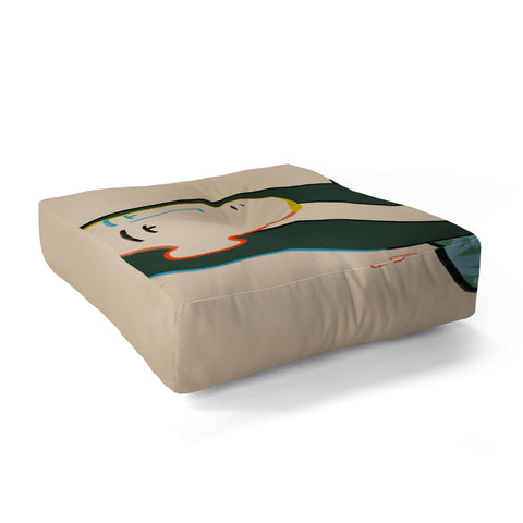 sandrapoliakov GIRL IN LOVE Floor Pillow Square