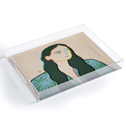 sandrapoliakov GIRL IN LOVE Acrylic Tray