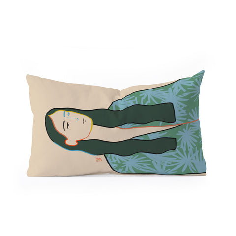 sandrapoliakov GIRL IN LOVE Oblong Throw Pillow