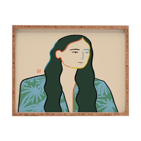 sandrapoliakov GIRL IN LOVE Rectangular Tray