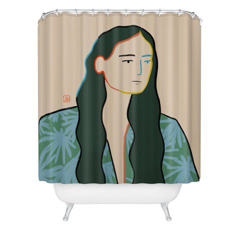 sandrapoliakov GIRL IN LOVE Shower Curtain