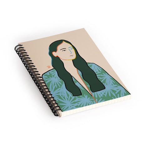 sandrapoliakov GIRL IN LOVE Spiral Notebook