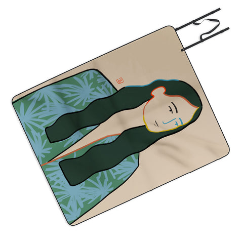 sandrapoliakov GIRL IN LOVE Picnic Blanket