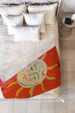 sandrapoliakov HELIOS I Fleece Throw Blanket