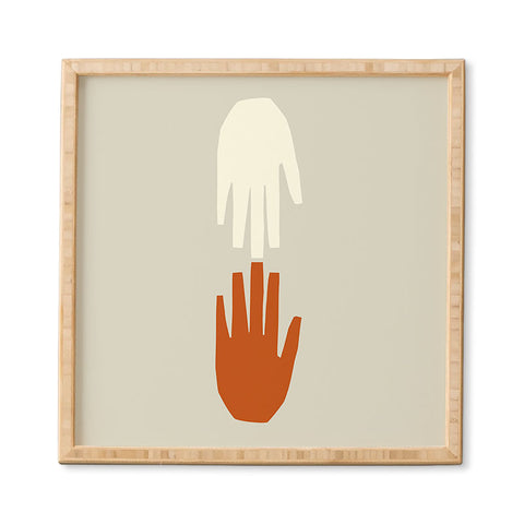 sandrapoliakov HOLDING HANDS Framed Wall Art