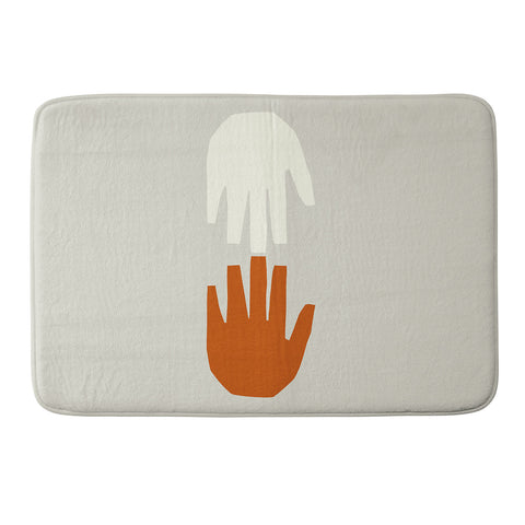 sandrapoliakov HOLDING HANDS Memory Foam Bath Mat