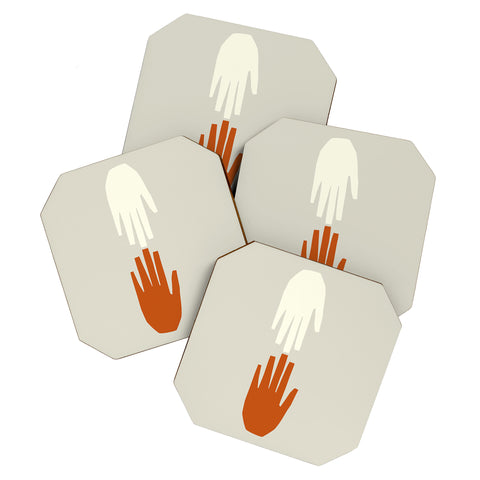 sandrapoliakov HOLDING HANDS Coaster Set