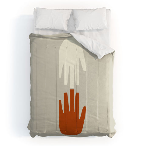 sandrapoliakov HOLDING HANDS Comforter