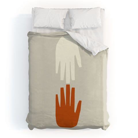 sandrapoliakov HOLDING HANDS Duvet Cover