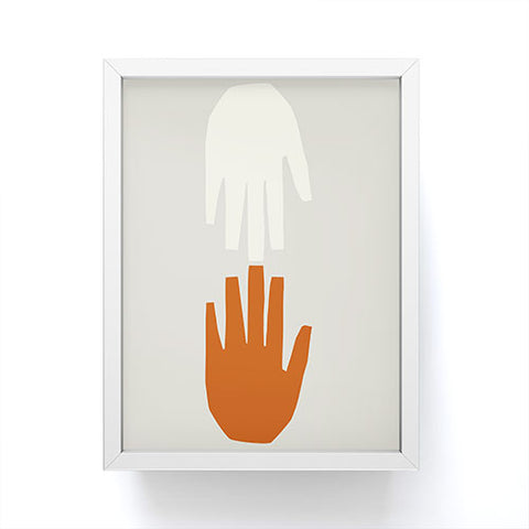 sandrapoliakov HOLDING HANDS Framed Mini Art Print