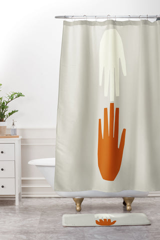 sandrapoliakov HOLDING HANDS Shower Curtain And Mat