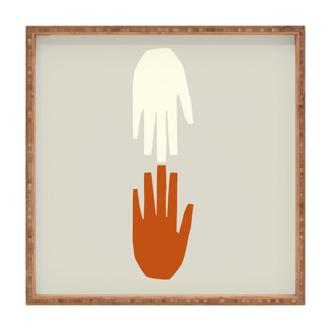 sandrapoliakov HOLDING HANDS Square Tray