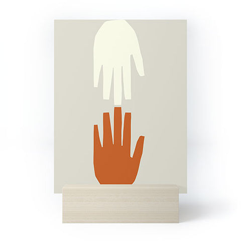 sandrapoliakov HOLDING HANDS Mini Art Print