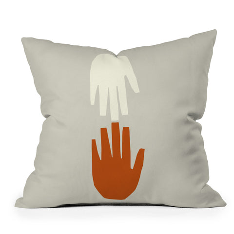 sandrapoliakov HOLDING HANDS Throw Pillow