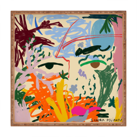 sandrapoliakov In Your Eyes Square Tray