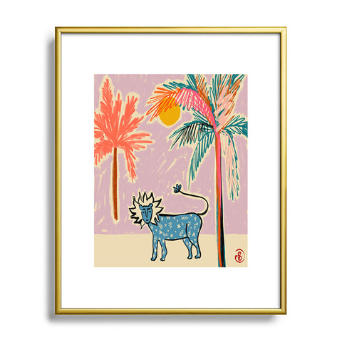 sandrapoliakov LEO I Metal Framed Art Print