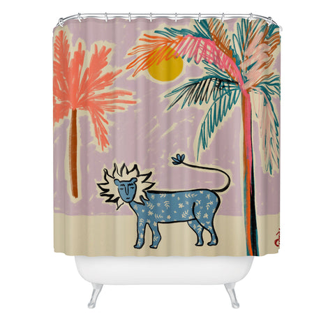 sandrapoliakov LEO I Shower Curtain
