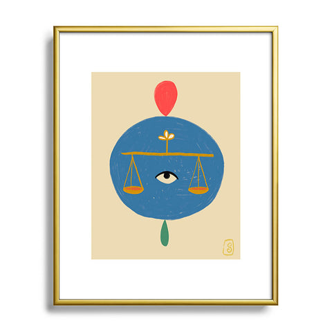 sandrapoliakov LIBRA I Metal Framed Art Print