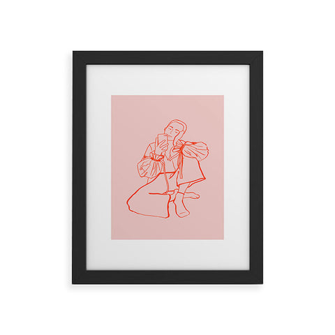 sandrapoliakov MIRROR SELFIE PINK Framed Art Print