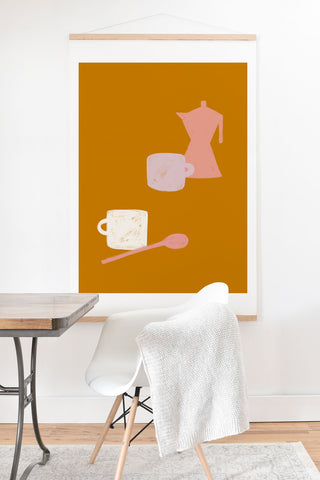 sandrapoliakov MORNING COFFEE I Art Print And Hanger