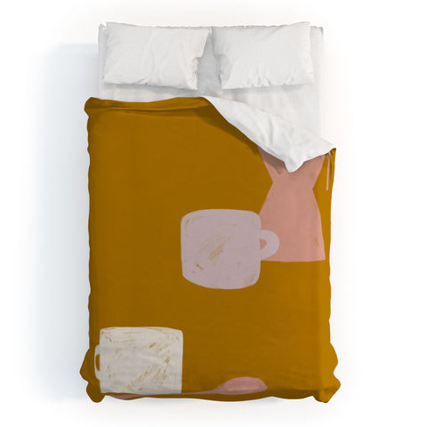 sandrapoliakov MORNING COFFEE I Duvet Cover